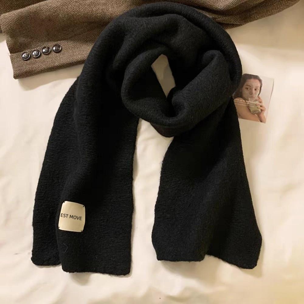 Solid Color Neck Warmer Thickened Winter Scarf Fashion Warm Scarf  Winter