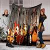 Guitar Print Blanket Soft Comfortable All Seasons Suitable Sofa Office Nap Travel Birthday Gift Christmas Present