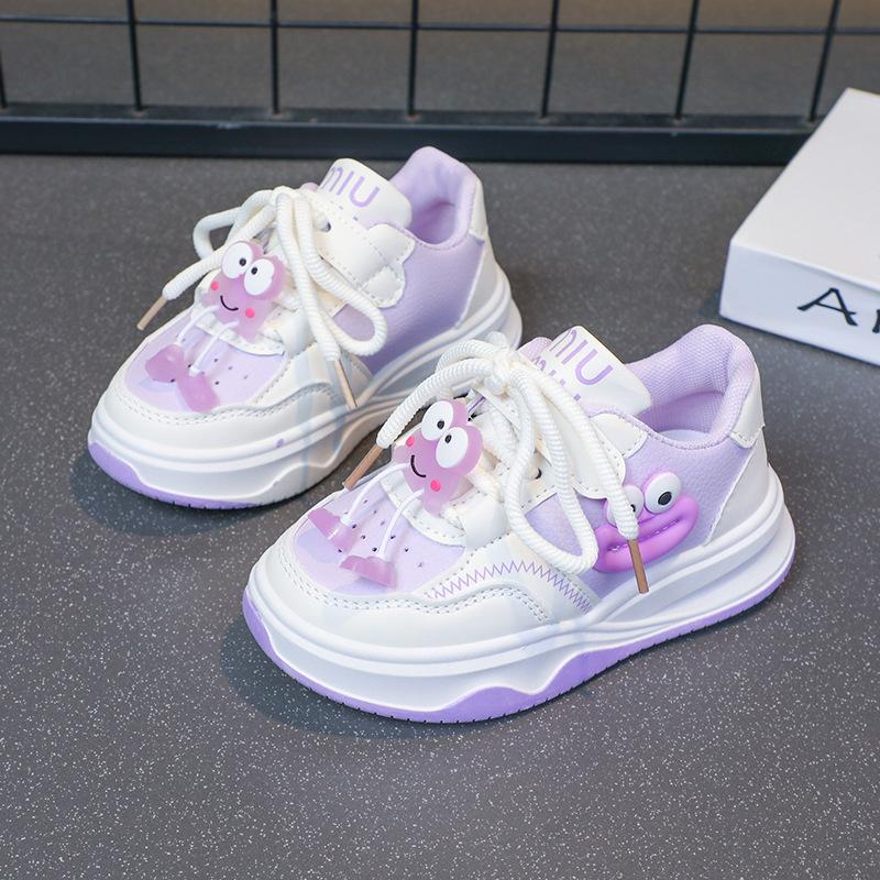 Children's board shoes cartoon girls' sports shoes 2025 spring and autumn new non-slip fashion soft sole Velcro classmate tide