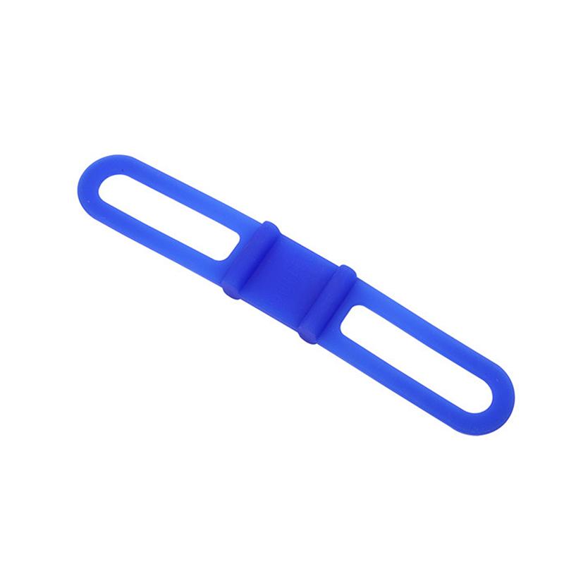 

10 шт. Силиконовый ремешок-бандаж на руль велосипеда, силиконовый держатель для велосипедного фонаря, крепление для телефона, эластичная стяжка, фонарик синий