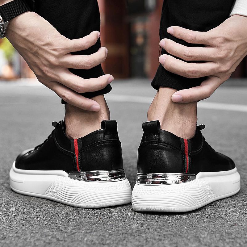 Mode Damen Echtleder Freizeitschuhe Modemarke Luxus Sneaker Höhenerhöhend Oxford Weiß Designerschuhe für Herren