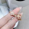 The Same Medieval Vintage Light Luxury Enamel Ring Women'S Four-Leaf Clover Temperament Fashion Niche Ring Tide