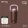 Large Capacity Insulated Travel Mug With Straw Lid Ceramic Inner Liner Women Portable Coffee Cup 480ml