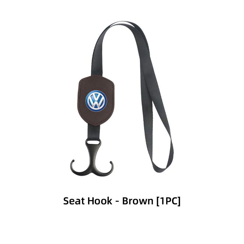 WET1 For Volkswagen VW Car Headrest Double Hook Black Rope Fixed Hook Adjusting Hanger Polo Jetta Sagitar Magotan Passat B5 B6 B7 CC
