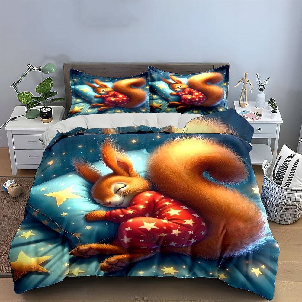 Starry Night Bedding Set Soft Comfortable Duvet Cover Bedding Set Included 1*Duvet Cover & 2*Pillowcases, Gift