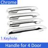 For Toyota Highlander 4 MK4 XU70     Gloss Black Carbon Fiber Chrome Door Handle Cover Stickers Car Accessories