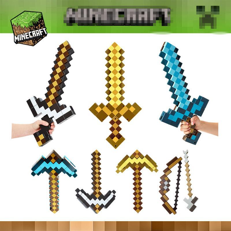Minecraft 2-in-1 Transforming Sword and Pickaxe Toy - Hot Seller Gift