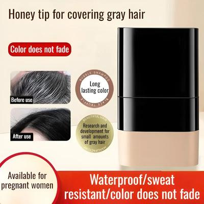 Disposable Hair Color Stick with Comb, Instant Gray Hair Coverage, Washable Quick Dye for Hairline, Men & Women Hair Dye Pen