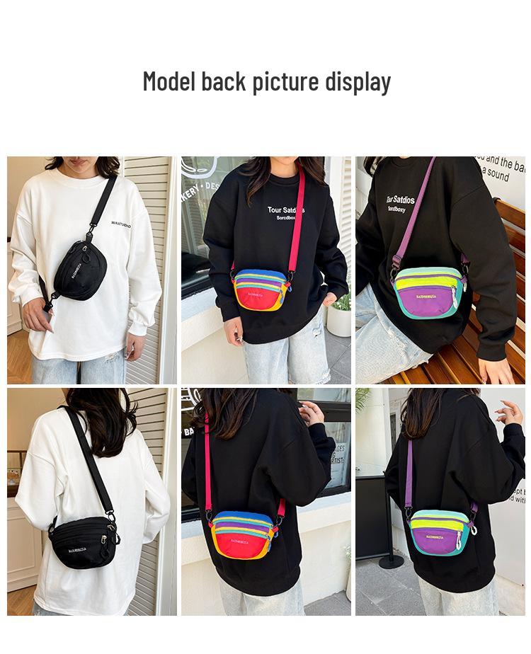 Women's Color Block Lightweight Crossbody Bag – Versatile Multi-Layer Sports and Hiking Mini Shoulder Bag