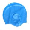 KNK Silicone Swim Cap for Mens & Women with Long Hair, 3D Ear Cover, Nose Clip & Ear Plugs Set (Sky Blue)