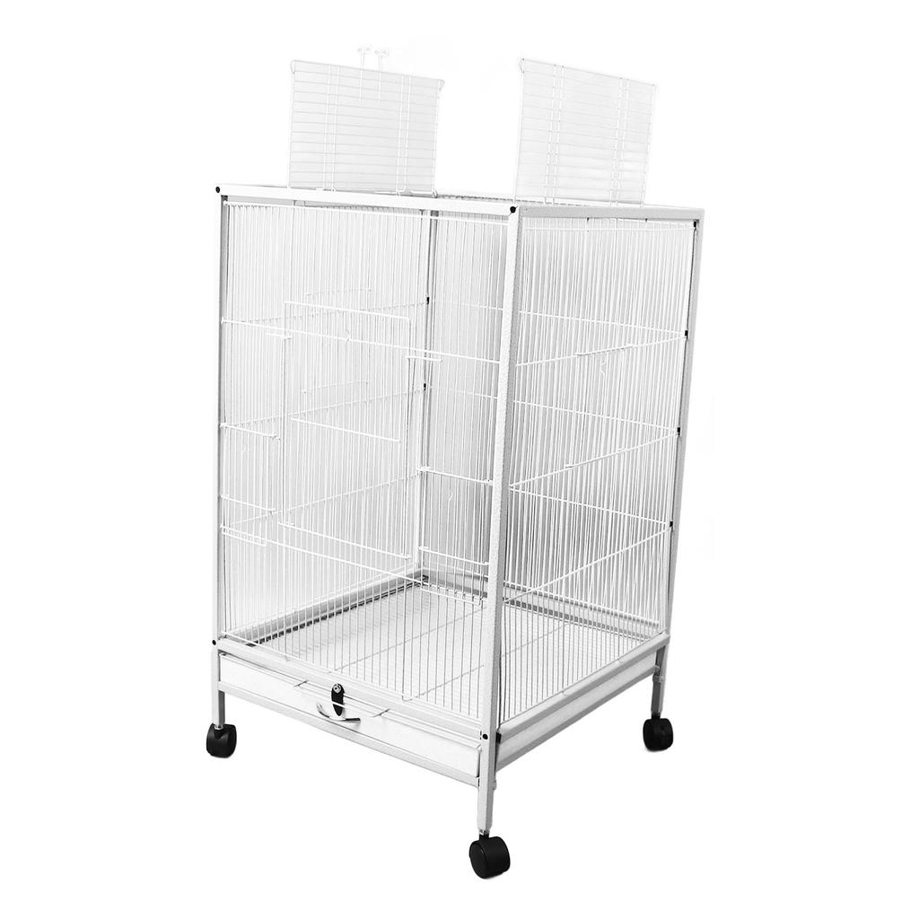 Bird Cage Rustproof Durable Metal Parrot Cage Multifunctional Large Bird Cage with Rolling Stand