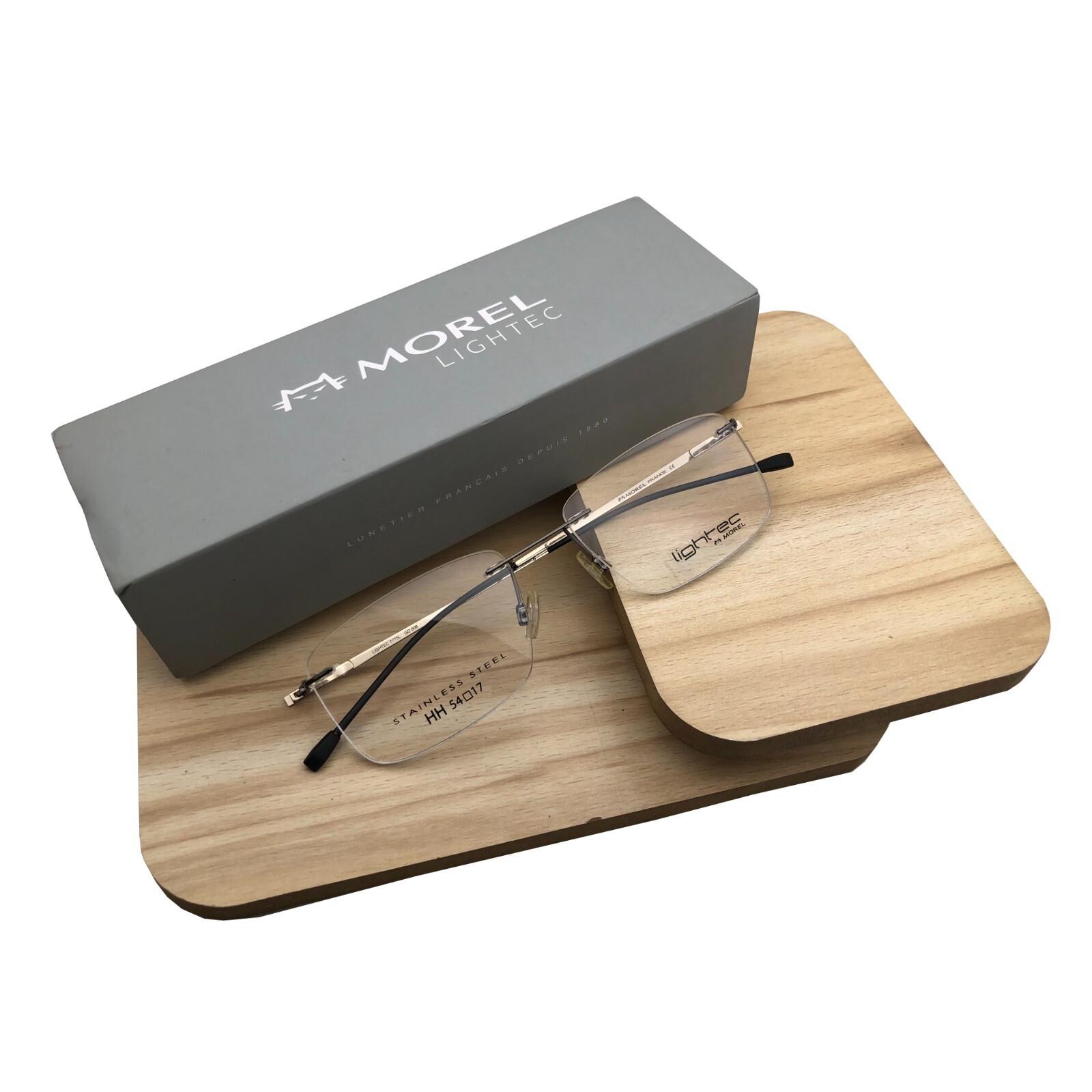 

Lightec By Morel 7775L 54-17 GD 008 Silver Plated Screwles Design Eyeglass Frame JL286093830619