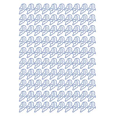 100Pcs Whale Shaped Cute Shaped Office Paper Clips Plastic-coated Metal Dark Blue Lovely Shape Paperclip Clamp 3.1*2.3cm