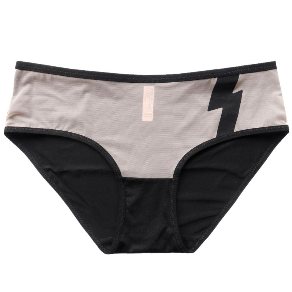 Hohle Damenhöschen Farbkontrast Sexy Gaze Unterwäsche Damen Mittlere Taille Bequeme High Spring Slips für Damen