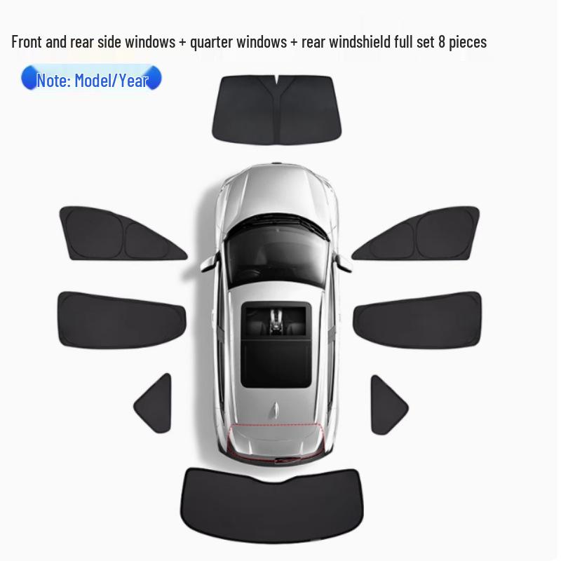 BYD Fangchengbao Bao7 Full Car Sunshade: Privacy, Cooling, Heat Insulation, and Full Blackout for Parking & Camping