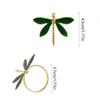 Minimalist Green Dragonfly Napkin Rings for Hotel and Restaurant Table Decor Elegant Napkin Holders for Dining Settings