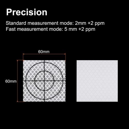 uxcell 40-Piece Survey Reflector Sheet, 60x60mm, Self-Adhesive Reflective Tape for Surveying Target Marks, White, for Total Stations