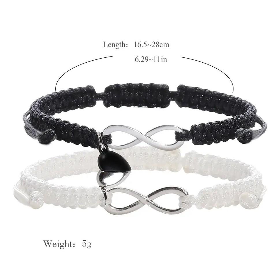 8-Shaped Lucky Hand Rope: European Style Adjustable Couple Bracelet