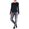 Under Armour Solid Logo Print Crew Neck Pullover Sports Casual Long Sleeve T-Shirt Women Tops Black 1281244-001