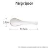 SIFAR Gold Rim Ceramic Small Spoons (8-Pack)