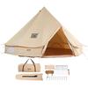 Canvas Bell Tent, 4 Seasons 3 M/9.8ft Yurt Tent, Canvas Tent for Camping with Stove Jack, Breathable Tent Holds Up To 4 People, Family Camping Outdoor