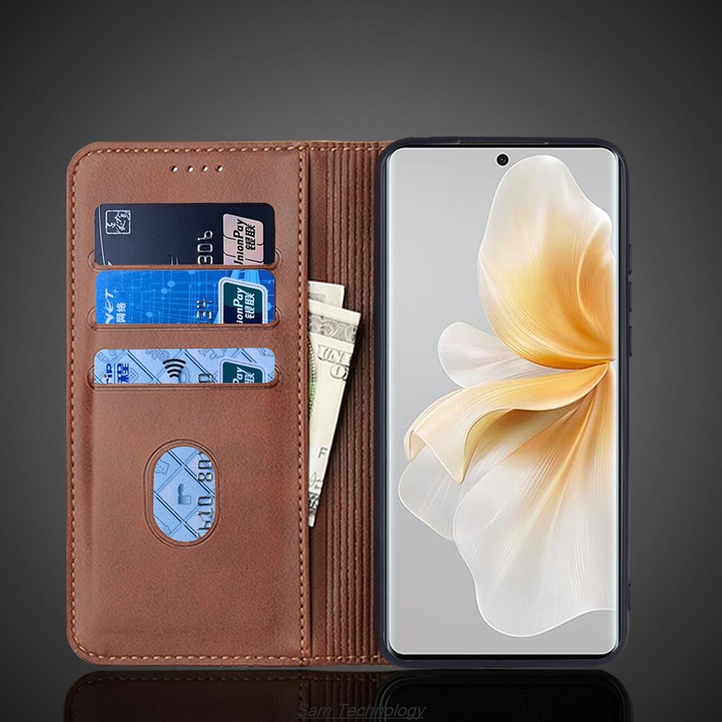 Magnetic Attraction Leather Case for Vivo V40 Lite 5G 6.78" Global Holster Flip Cover Case Wallet Phone Bags Capa Fundas Coque