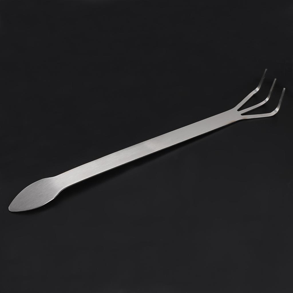 2 In 1 Stainless Steel Bonsai Gardening Tool Root Rake Spatula