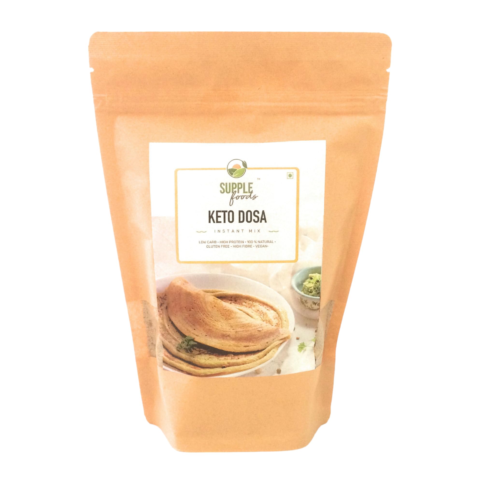 

SUPPLE foods Keto Dosa Batter Instant Mix - 400g - Healthy Low Carb, High Protein & Low GI Diet - Easy to Cook Natural Plant Proteins Dosa