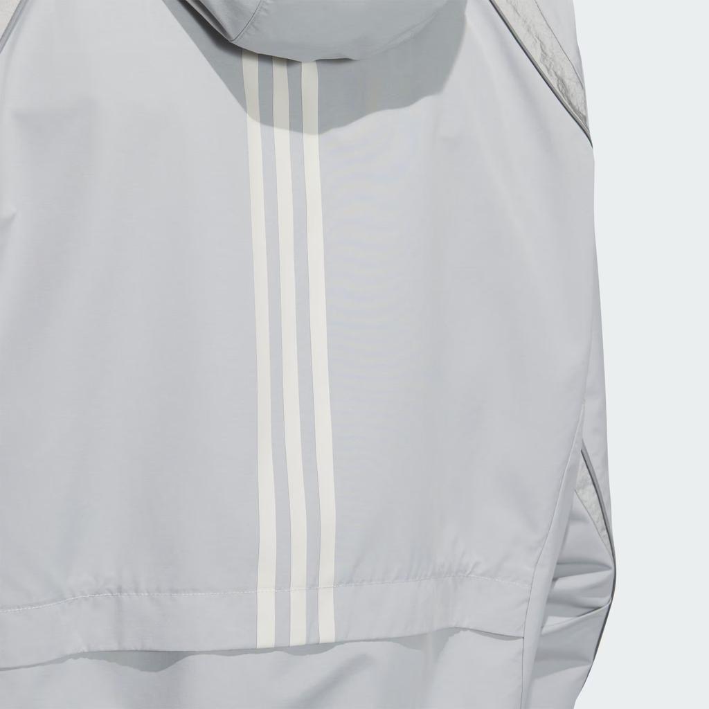 Adidas Fustl Woven Logo Print Striped Pattern Sports Casual Hooded Jacket Men Jackets Rock-Grey JI8736
