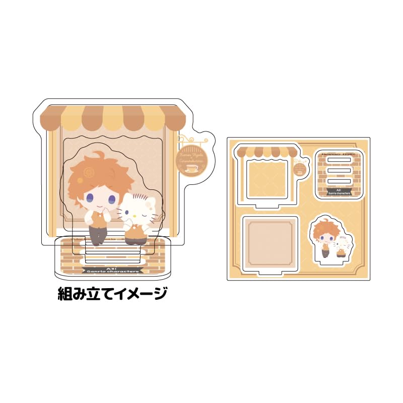 A3 X Sanrio Characters 07 Sumeragi Tenma X Dear Daniel [Mini Character Illustration] Acrylic Stand Plate