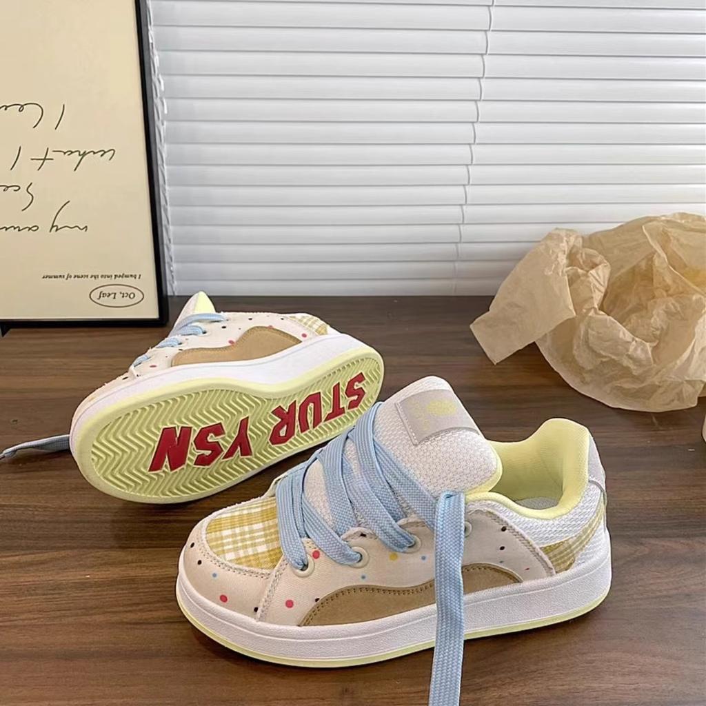 Design Board Shoes Women's Tide Spring New Niche Versatile Casual Thick-soled Heightening Bread Shoes