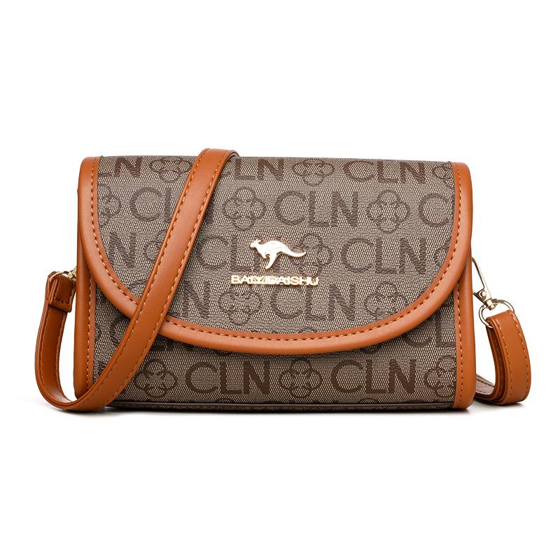 Premium bag women's spring and summer new trendy retro printed letter versatile messenger small square bag