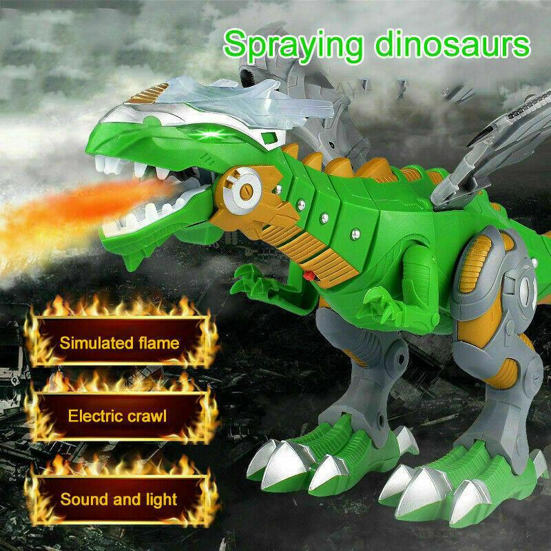 Walking Toy Dragon Fire Breathing Water Spray Dinosaur Kids Boys Christmas Gift