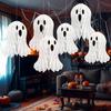 Halloween Ghost Hanging Decoration White Paper Ghost Honeycomb Centerpieces for Indoor Outdoor Halloween Party Decor