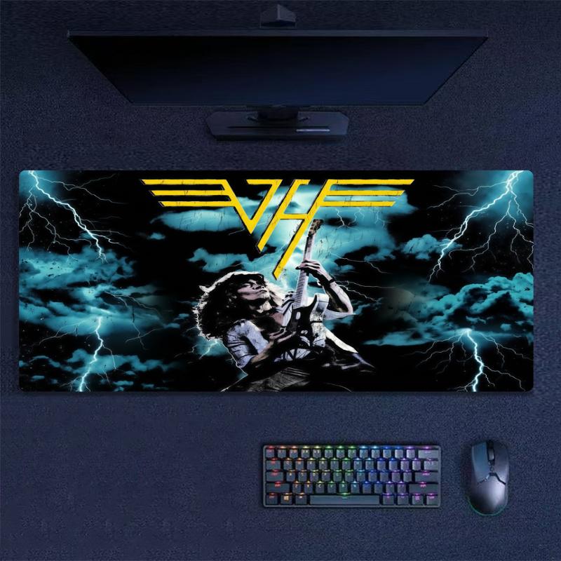 Van Halen Color Mouse Pad Large Gaming Table Cushion Non-slip Laptop Tablet Big Mousepad XXL Mat Mini PC Playmat With Lock edge
