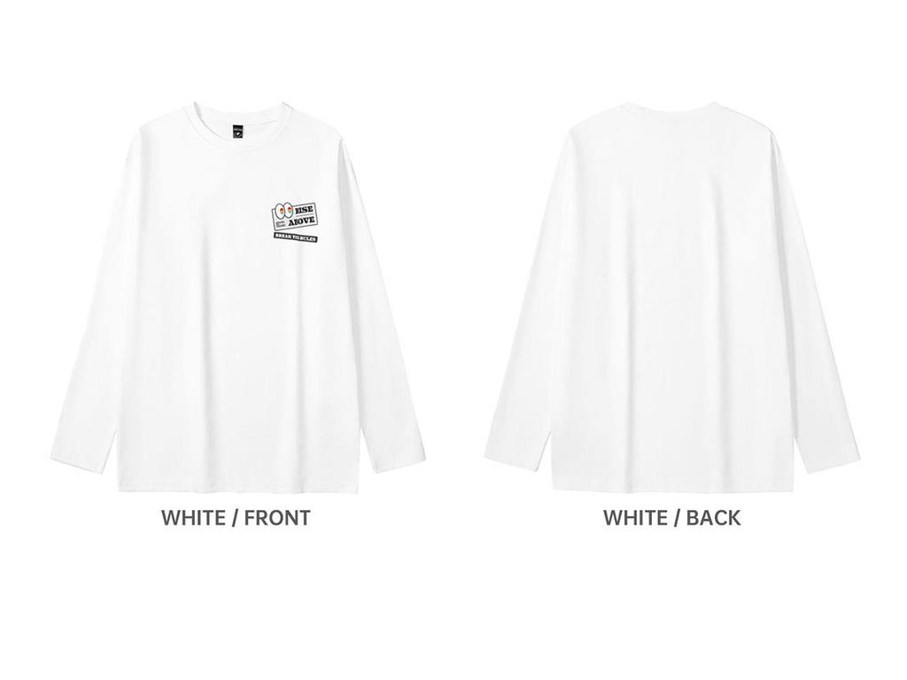 300G American Casual Long-Sleeve Double-Sided Fleece Men's Loose Round Neck Shirt