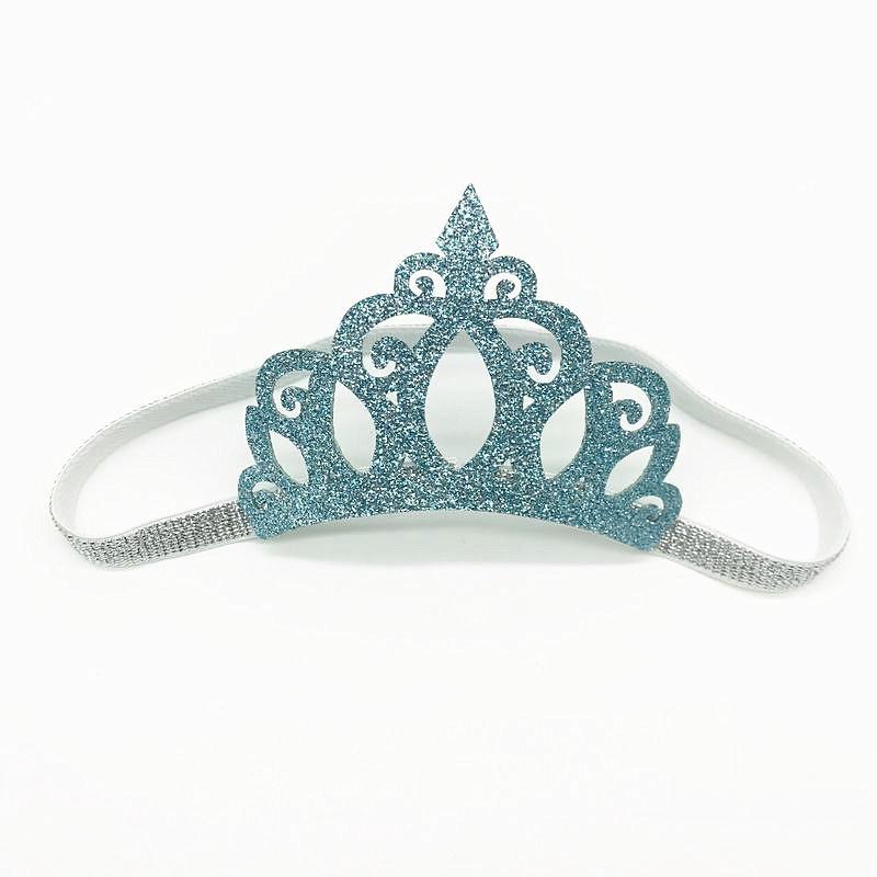 Glitzernde Silber Gold Krone Baby Stirnbänder Mädchen Elastische Haarbänder Haaraccessoires Prinzessin Tiara Haarbänder Kinder Kopfschmuck