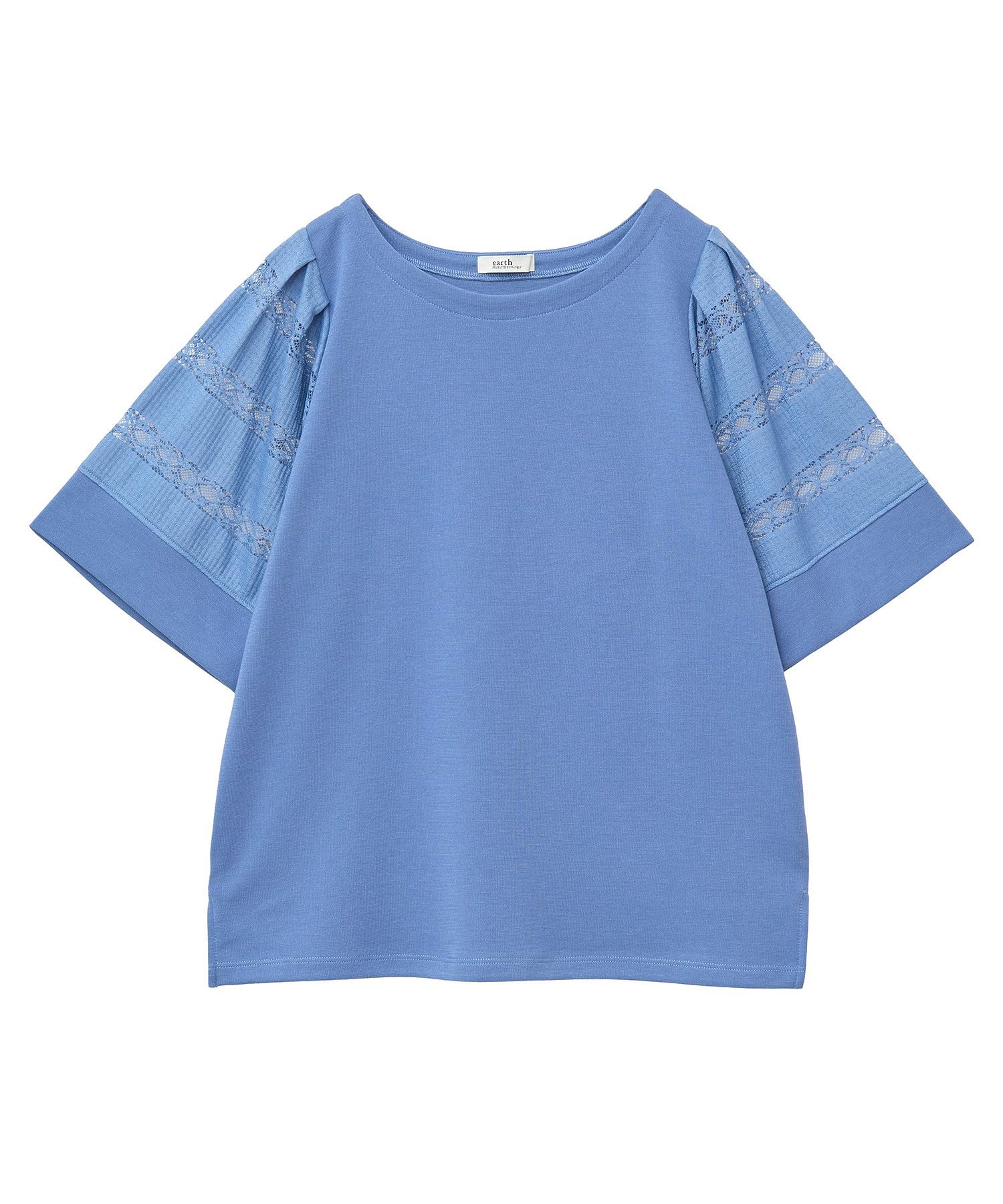 

Earth Music Ecology Casual Flared Sleeve Lace Pullover & Women s синий