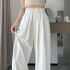 Women’s High-Waist Loose Wide-Leg Summer Pants - Lightweight Acetate Fabric