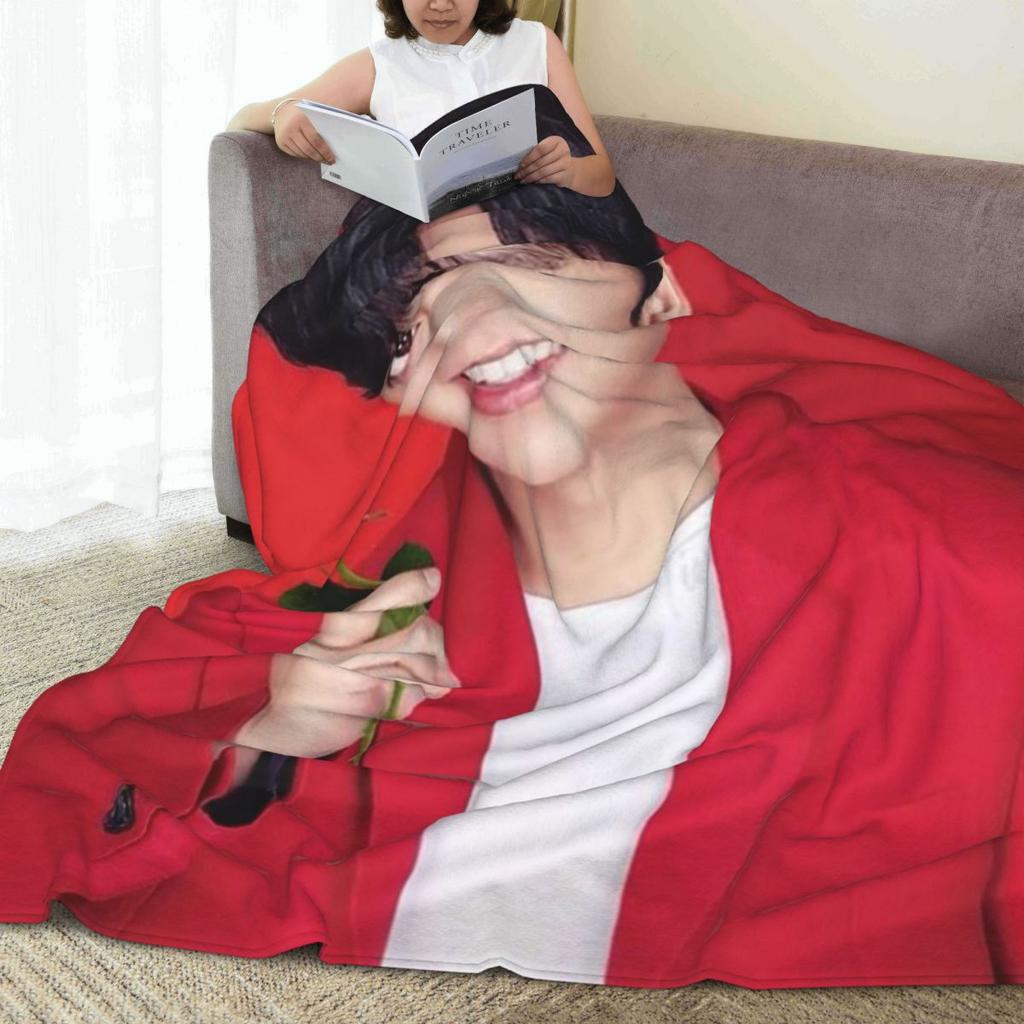 Kpop Lee Min Ho  Blankets Flannel Sofa Throw Blanket Lightweight for Home Bedroom Office Throws Bedspread Quilt