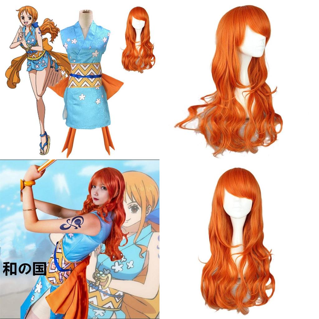 Parrucca Costume Nami di One Piece per Cosplay, Halloween e Altro