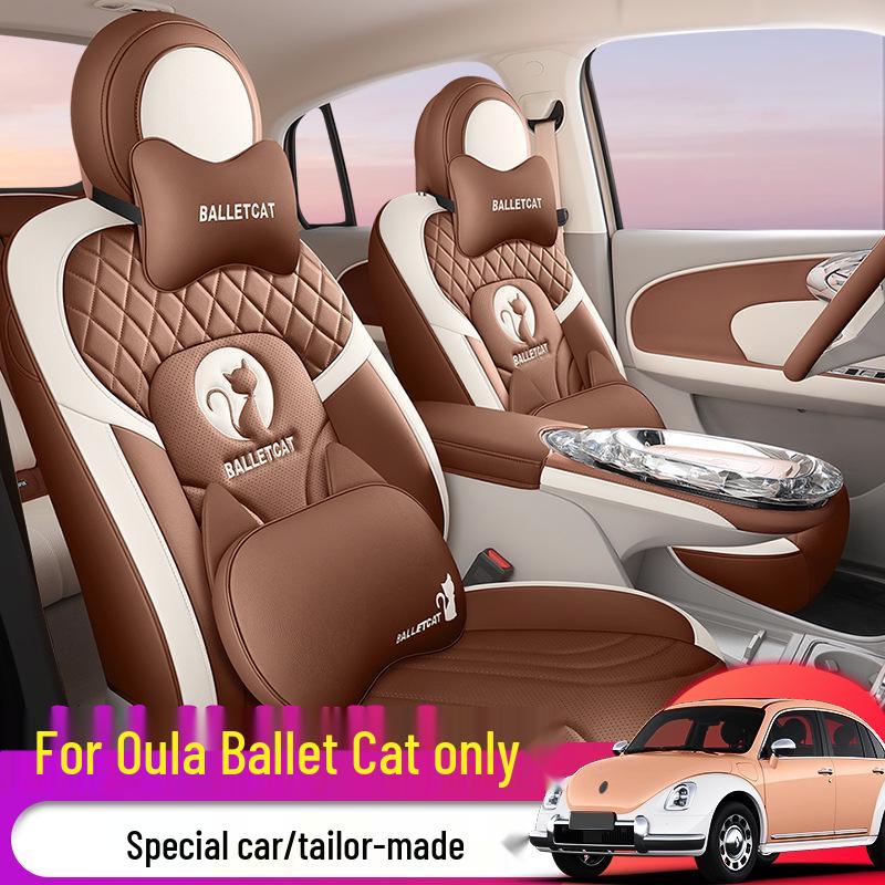 ZFL Leather Sports Seat Cushion for Great Wall ORA Ballet Cat - All-Season Car Seat Cover