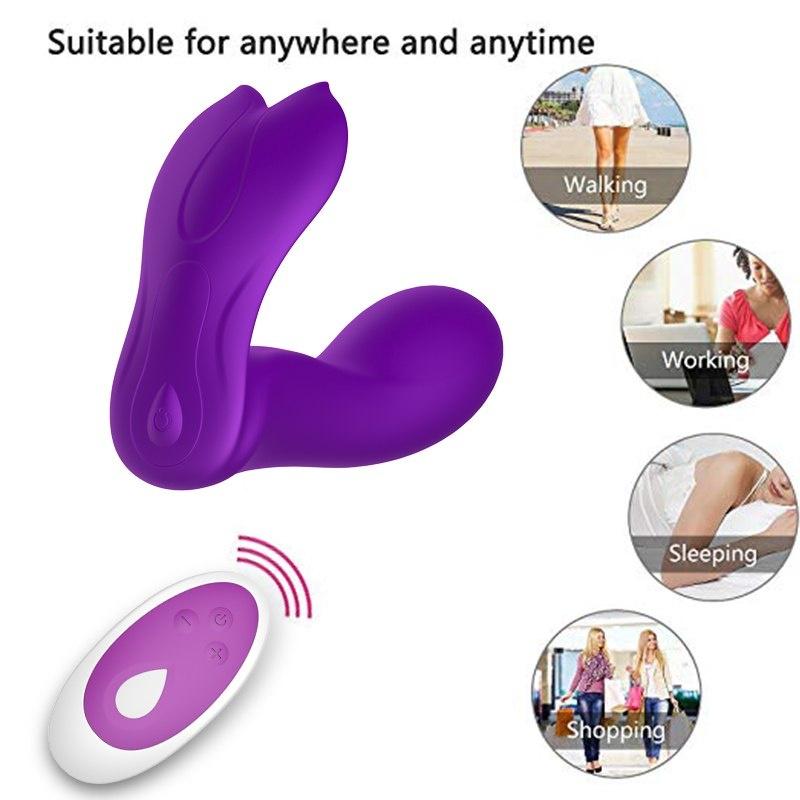Vibrierendes Höschen, Umschnalldildo, Vibrator, kabellose Fernbedienung, C-String, G-Punkt-Massagegerät