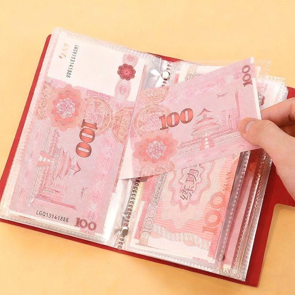 Get Rich Overnight 100 Envelopes Money Saving Challenge PU Large Capacity Savings Binder Waterproof Reusable