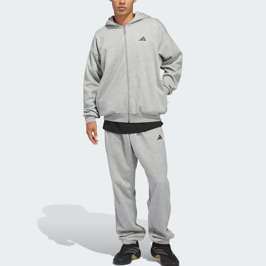 adidas Giacca Sportiva con Cappuccio e Zip a Vestibilità Ampia da Basket Unisex Giacche KB7562