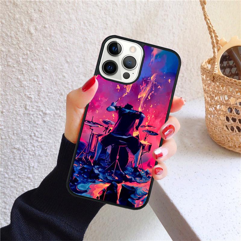 Drum Drummer Phone Case for iPhone 17 Air 16 15 14 12 13 PLUS 11 PRO MAX Back Cover Fundas Shell