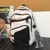 New simple contrasting color large capacity high value versatile schoolbag female junior high school student college student backpack
