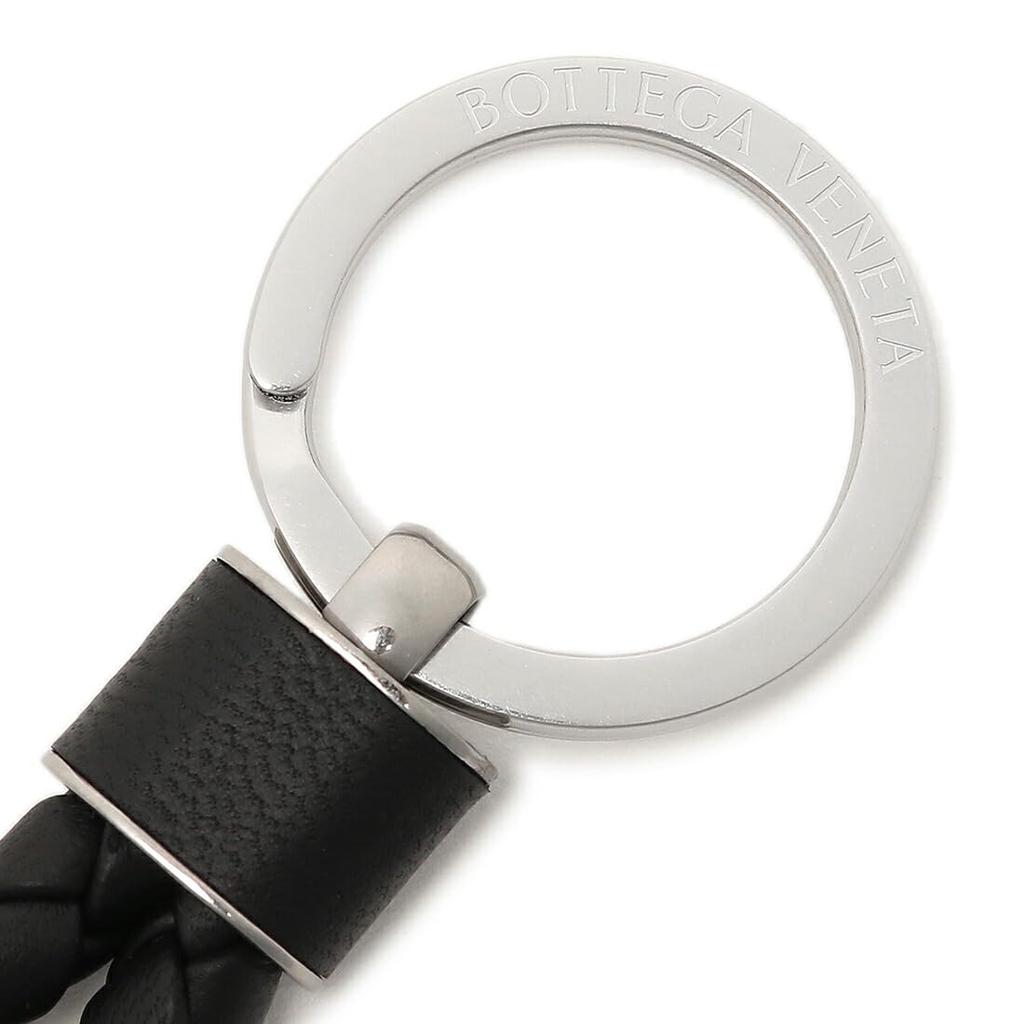 BOTTEGA VENETA Intrecciato Key 709727VMAY18803 Ring, Black, [Used]