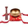Tibetan Singing Bowl Set with 8cmCelsius3inch   Metal Sound Bowl & Soft Cushion & Wooden   for Meditation Sound Chakra Healing   Relax