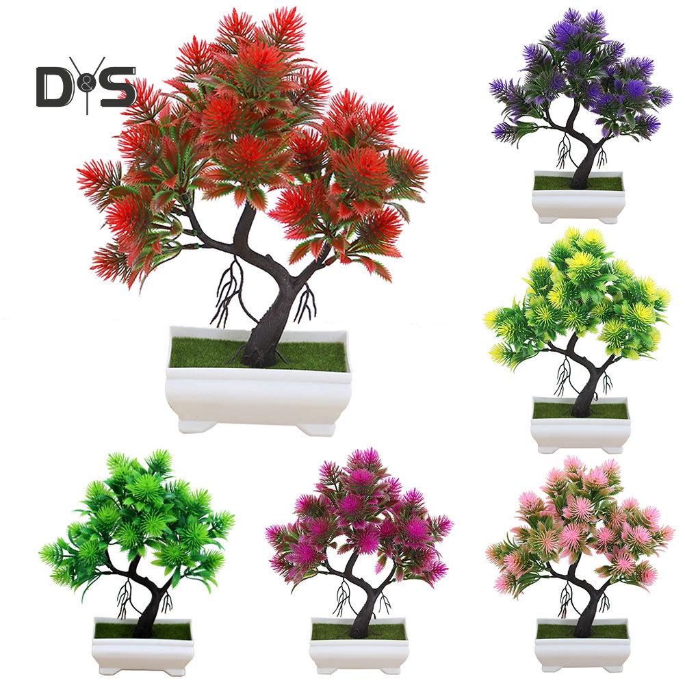 Blooming Bouquet Artificial Flower Pine Tree Bonsai Stage Garden Wedding Party Decor